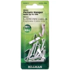 Hillman 122311 White Plated Steel Picture Hanger Lbs. Capacity (pack Of 10) New. Price: $12.17.