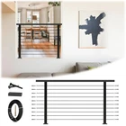 Zylorix 36" Black Cable Railing System Kit T304 Stainless Steel Diy Deck Open. Price: $119.99.
