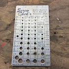 Vintage Screw Chek Thread Size Gauge No. To 5/16 Ruelle Brothers Used. Price: $15.00.
