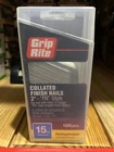 Grip-rite 2" Collated Finish Nails 15 Electrogalvanized Fn Style (1000 Pcs) New. Price: $18.95.