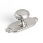 Goo-ki Brushed Satin Nickel Zinc Alloy Cabinet Knob With Backplate Single H... New. Price: $37.93.