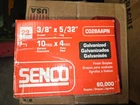 Senco C02BAAPN 22 Gauge 3/8" 5/32" Galvanized Finish Staples Box Of 60,000 New. Price: $49.99.
