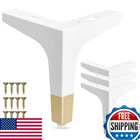 La Vane 7 Inch Metal Furniture Legs, Set Of 4 - Modern Diamond Triangle White/go New. Price: $56.85.