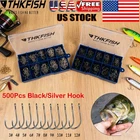 Thkfish Fishing Hooks 500PC 10SIZES High Carbon Steel Freshwater Tackle With Box New. Price: $17.19.