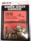 Wow! 8 Storm Door Panel Clips PL-7955 By Prime-line & Fast Free Ship! New. Price: $13.98.