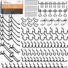Incly 176PCS Extra Thick Hooks, 1/4 Heavy Duty Black Metal New. Price: $40.87.