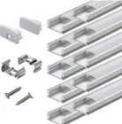 Aluminum Channels For Strip Lights-starlandled 20 Pack, 1M/3.3FT W/ Mounting Open. Price: $44.88.