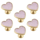 Purple Crystal Heart-shaped Knob, 6PCS Cabinets Door Singe Hole Pull Han... New. Price: $22.51.