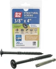 Grip Rite 3/8" X 4" Prime Guard Structural Screws 20 Count Lifetime Coating New. Price: $19.99.