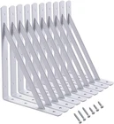 12 X 8 Inch Heavy Duty Shelf Brackets Load Capacity 600LB 10PACK White Metal New. Price: $55.16.