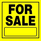 For Sale Sign, Yellow And Black, 11 X In. - 840168 New. Price: $13.57.