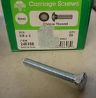 Hillman Fastener Corp 3/8 Carriage Bolt 240168 Box Of 50 New. Price: $22.99.