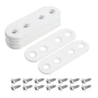 10PCS Flat Straight Brackets 55X5MM Iron Brace Plate With Screws White New. Price: $15.97.