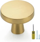 Ravinte 30 Pack Solid Knobs Kitchen Cabinet Round Pulls Dresser Handles Gold Cup New. Price: $51.32.