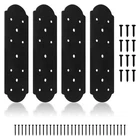 Shape Steel Flat Bracket, 4 Pcs 10" 3" Fixing Mending Plates Black F... New. Price: $46.50.