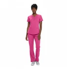 Natural Uniforms Women's Ultra Soft Y-neck Scrub Set 8200-9200 Hot Pink New. Price: $45.96.