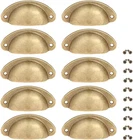 Yetaha Golden Antique Cabinet Drawer Pulls, Vintage Brass Cup Knobs For Dresser. Price: $17.19.