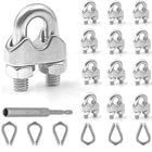 Lyrlidr Pcs M12 Wire Rope Clamps Cable 6 1/2" Thimble U New. Price: $63.38.