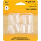 SHEPHERD+6213+1-1%2F8%22+CLEAR+PLASTIC+LEG+TIPS+4+COUNT New. Price: $31.22.