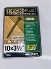 Hillman Fasteners Deck Plus Verde Green Screws #10 X 3-1/2" 1LB Pack 48407 New. Price: $6.99.