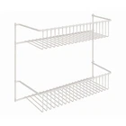 Closetmaid 8002 2-TIER Wall Rack 12-INCH Wide White New. Price: $19.90.