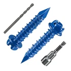 WENSILON(30 Pcs) 3/16" * Slotted Hex Concrete 1-1/4", Blue New. Price: $8.99.
