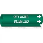 Brady 5655-II Pipe Markr, City Water, Gn, 2-1/2TO7-7/8 In, New. Price: $13.15.