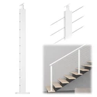 36" Stainless Steel Stair Cable Railing Post For 25-35 Angle, White Finish New. Price: $209.99.