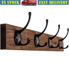 Wall Mounted Coat Rack Creative Double Hooks Solid Pine Space Saving Design New. Price: $10.72.