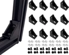Aluminum Profile Connectors, 12 Set Brackets W/t Nuts Bolts Black 28X28X20MM New. Price: $15.00.