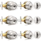 Probrico Brushed Nickel Door Knob And Single Cylinder Deadbolt Front New. Price: $76.28.