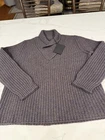 Nwt $1600 Robert Comstock Signature Yak/wool Shawl Collar Pullover - Brown/blue New. Price: $369.99.