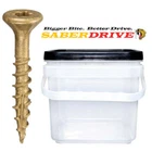 Saberdrive Tan XL1500 Coated T-25 Star Exterior Deck Screws New. Price: $177.47.