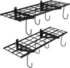 Fleximounts Garage Wall Shelving, 2-PACK 1X3 Ft, Includes 8 Bike Hooks, New. Price: $102.89.