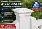 Lot Of Barrette Outdoor Living Comtemproray Post Top White 4" X #73019233 New. Price: $15.00.