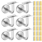 Soujap 6 Pack Curved Handrail Brackets, Stainless Steel Staircase Sliver New. Price: $23.23.