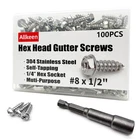 304 Stainless Steel Self Tapping Screws For Gutter Guard #8 X 1/2", 100 Pieces, New. Price: $13.18.