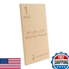 Baltic Birch Plywood 15X30X1/2" (12MM) B/bb Craft Wood, 1-PACK New. Price: $77.90.