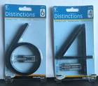 Lot Of 2 Hillman Distinctions 5" House Numbers: #6 #4 - Float Or Flush Mount New. Price: $8.99.