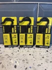 (3) Hillman Durasteel Ceiling Hooks Hold 60LBS Each .225"X3-7/8" Black New. Price: $9.99.