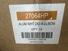 Case Of 15 Amerimax 27064 Aluminum Gutter Elbow White 2"X 3" 75 Degree New. Price: $24.44.