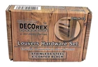 Decorex Louvers Hardware Set Stainless Steel Coated Black DHLH-02 For Blinds Open. Price: $69.99.