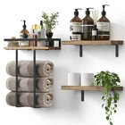 Qhmchldz Towel Racks For Bathroom-wall Mounted Floating Shelves Bath... New. Price: $44.64.