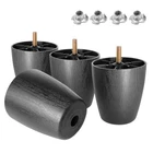 Masendelk 3.5" Black Plastic Round Tapered Furniture Legs For Sofa Table Couch ( New. Price: $22.39.