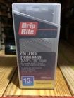 Grip Rite 15 Ga 2-1/2" Angled Collated Finish Nails Fn Style (1000 Ct) New. Price: $19.95.