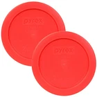 Pyrex 7200-PC Round Cup 5" Storage Lid Cover Pack Red For Glass Bowl New. Price: $8.99.