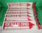 ***(lot Of 7) Hillman (844383) White Plastic English "for Sale Sign" 6" X 24" New. Price: $29.95.