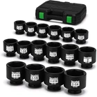 Tecotek 1/2 Drive Shallow 6-POINT Impact Socket Set 16 Piece New. Price: $171.10.