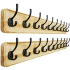 Dseap Coat Rack Wall 38-1/4 Long Patented Heavy-duty 10-DOUBLE-HOOKS Wooden New. Price: $146.81.
