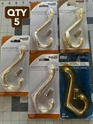 5-PACK National Hardware Heavy-duty Brass Wardrobe Clothes Coat Hook N248-245 New. Price: $30.85.